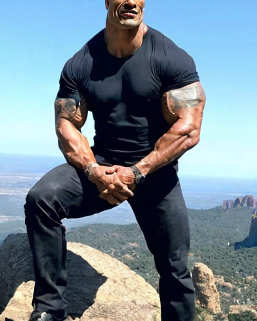 AI image of Dwayne Johnson with a humorous twist