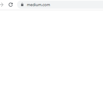 Screenshot of a blank Medium page