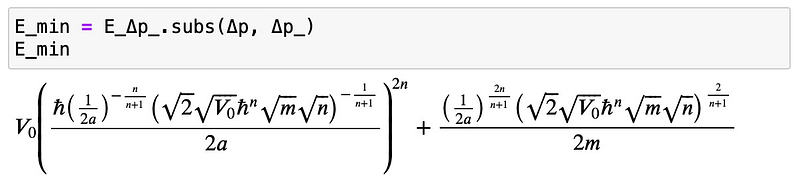 Minimum Energy Calculation