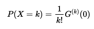 Deriving probabilities from PGF