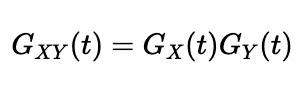 PGF for independent random variables