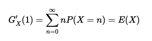 Deriving expected value from PGF