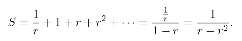 Terms of the geometric series