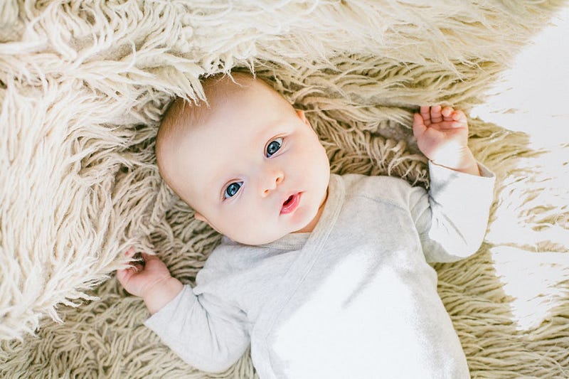 Close-up of a smiling baby