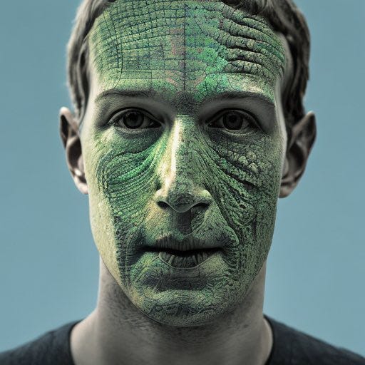 Cinematic representation of Mark Zuckerberg