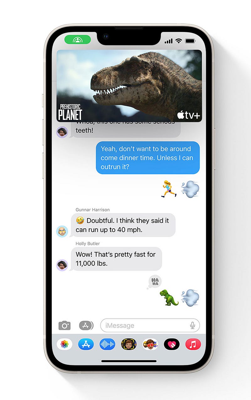 Collaboration features in Messages app