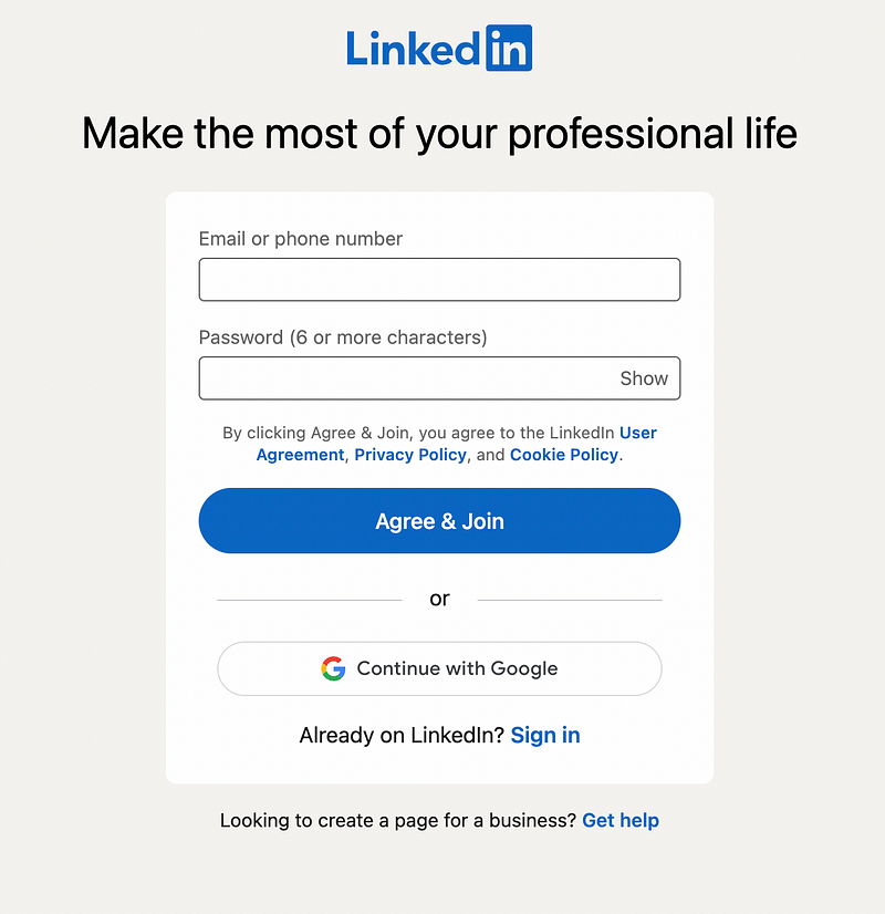 LinkedIn Onboarding Process