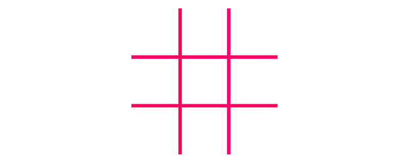 Empty Tic Tac Toe grid