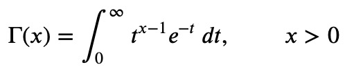 Integral representation of the Gamma function