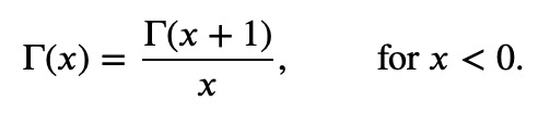 Recursive definition for negative arguments