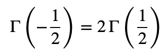 Example of using recursion for negative arguments