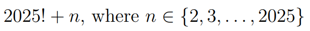 Sequence of Composite Numbers