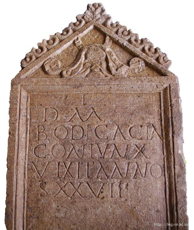 Roman tombstone inscribed with age using numerals