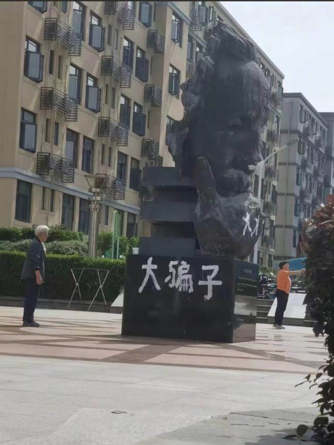 Vandalism targeting Einstein's statue